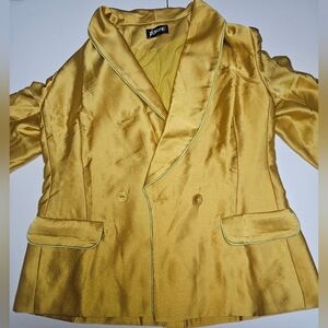 RUBIN Satin Blazer + Pants Matching Set XL